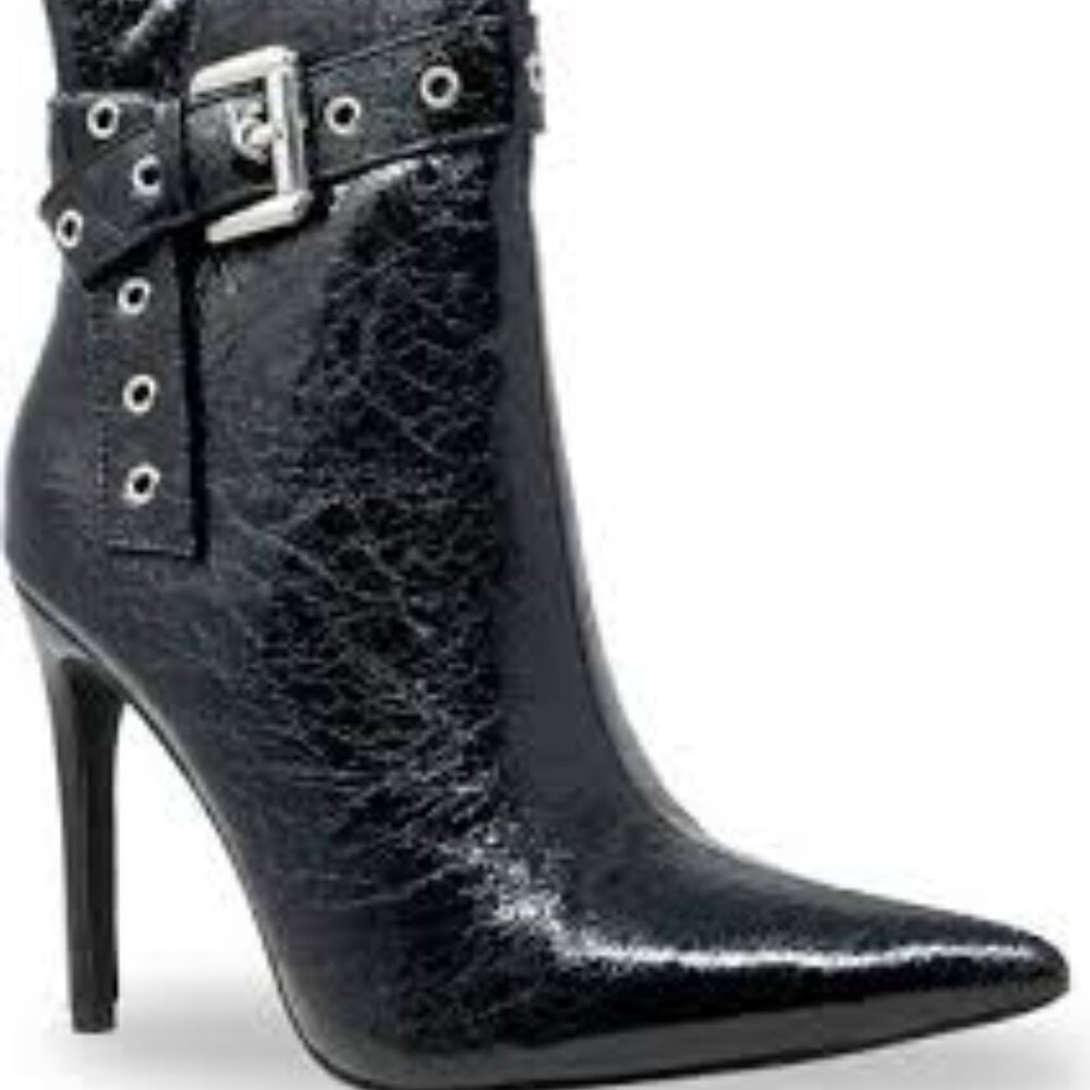 Chase + Chloe Grommet Buckle Pointed Toe Bootie - Picture 2 of 3